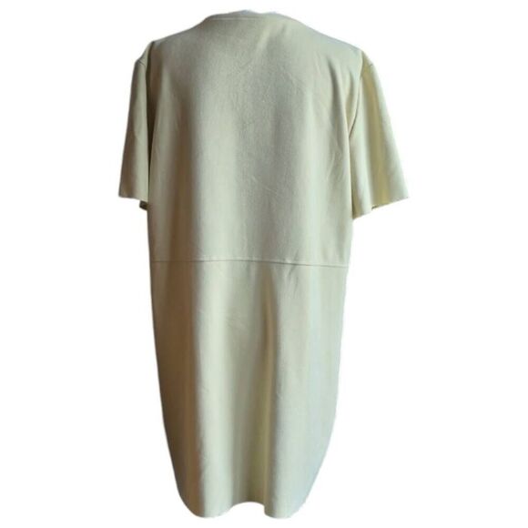 Zara Faux Suede Dress Light Yellow Sz XL - Picture 4 of 8